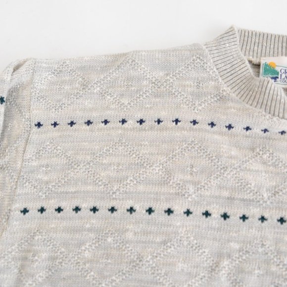 Vintage Great Lakes Crewneck Sweater - Taupe -  Large - Picture 10 of 13